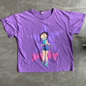 Betty Boop Purple Kids T-Shirt